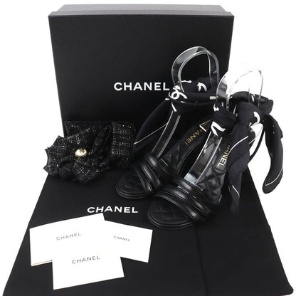 CHANEL 2025-2026 G46938 Lambskin Cruise Collection Coco Mark Silk Scarf