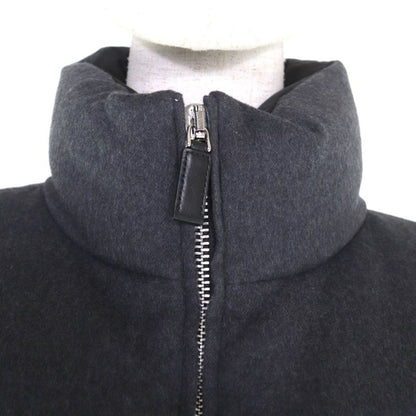 PRADA 24AW 29s131 100% Virgin Wool Triangle Logo Plate Leather Belt Down Vest