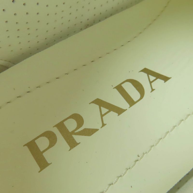 PRADA 1e152o Logo Lace-up Suede Leather Low Cut Sneakers Brown 38 Made