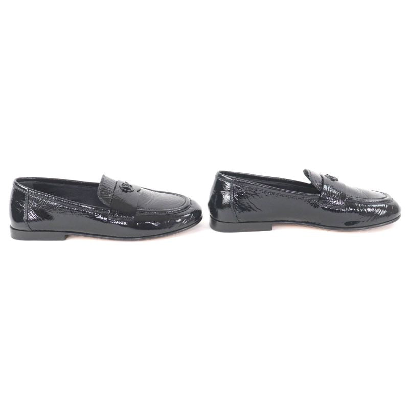 Louis Vuitton 1acyyl Soho Line LV Circle Logo Patent Leather Loafer Black 35