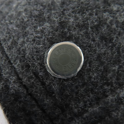 HERMES Santo Honore Wool Cashmere Silver Hardware Serie Hardware Beret Gray 56
