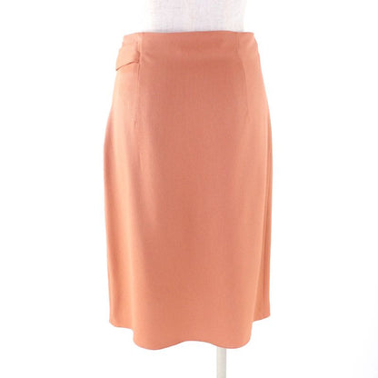 HERMES 21AW Silk Blend Silver Hardware Meddle Button Knee Length Tight Skirt