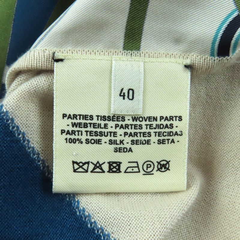 HERMES 2e2805d6 Cliquetis Finesse Silk Cashmere Blend Twill Laine Short Sleeve