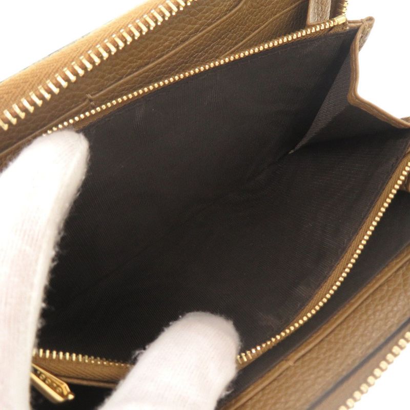 GUCCI Zumi 570661 Leather Brown Round Zipper-long Wallet 0061 GUCCI