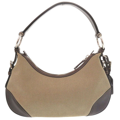 PRADA Logo Jacquard Canvas Br3429 Silver Hardware Semi Shoulder One Shoulder