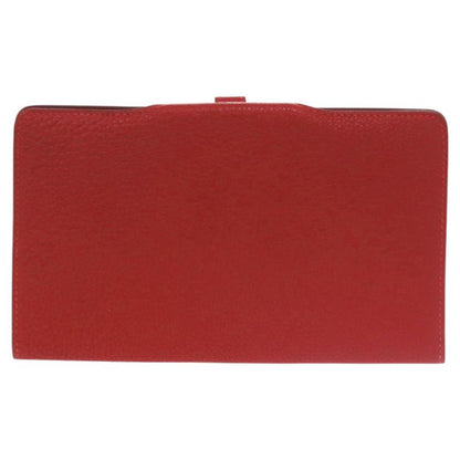 HERMES Dogon MM Togo Red Long Wallet 0026 HERMES