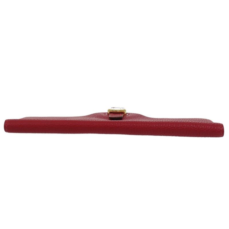 HERMES Dogon MM Togo Red Long Wallet 0026 HERMES