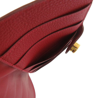HERMES Dogon MM Togo Red Long Wallet 0026 HERMES
