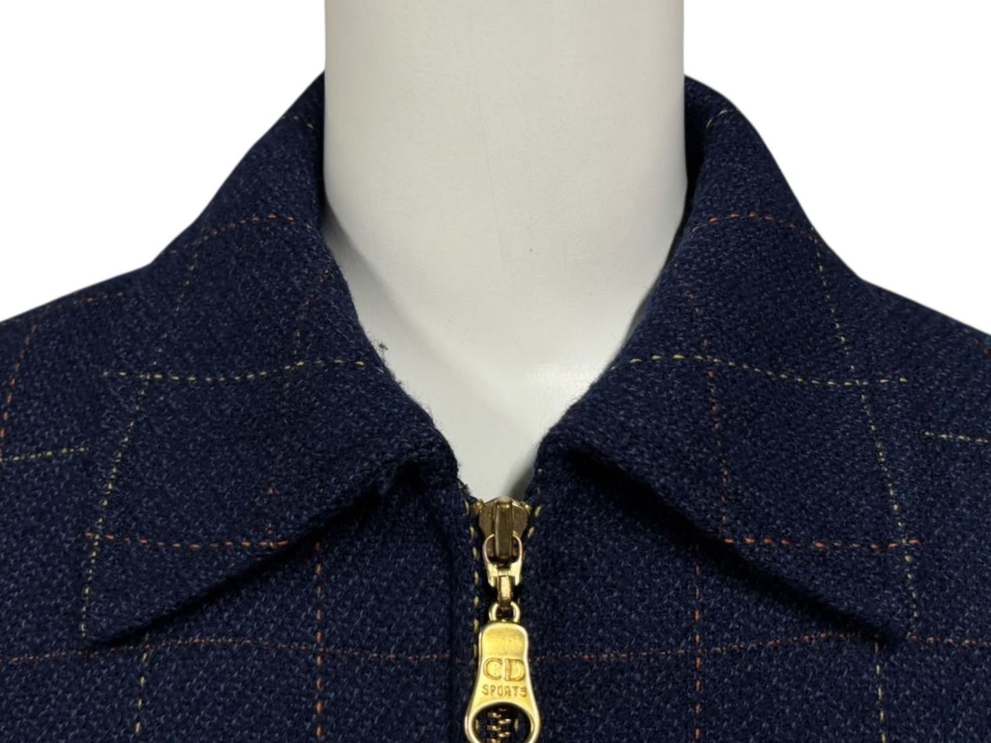 Dior Sports Plaid Wool Jacket Navy M — view 4