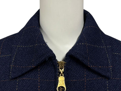 Dior Sports Plaid Wool Jacket Navy M — view 4
