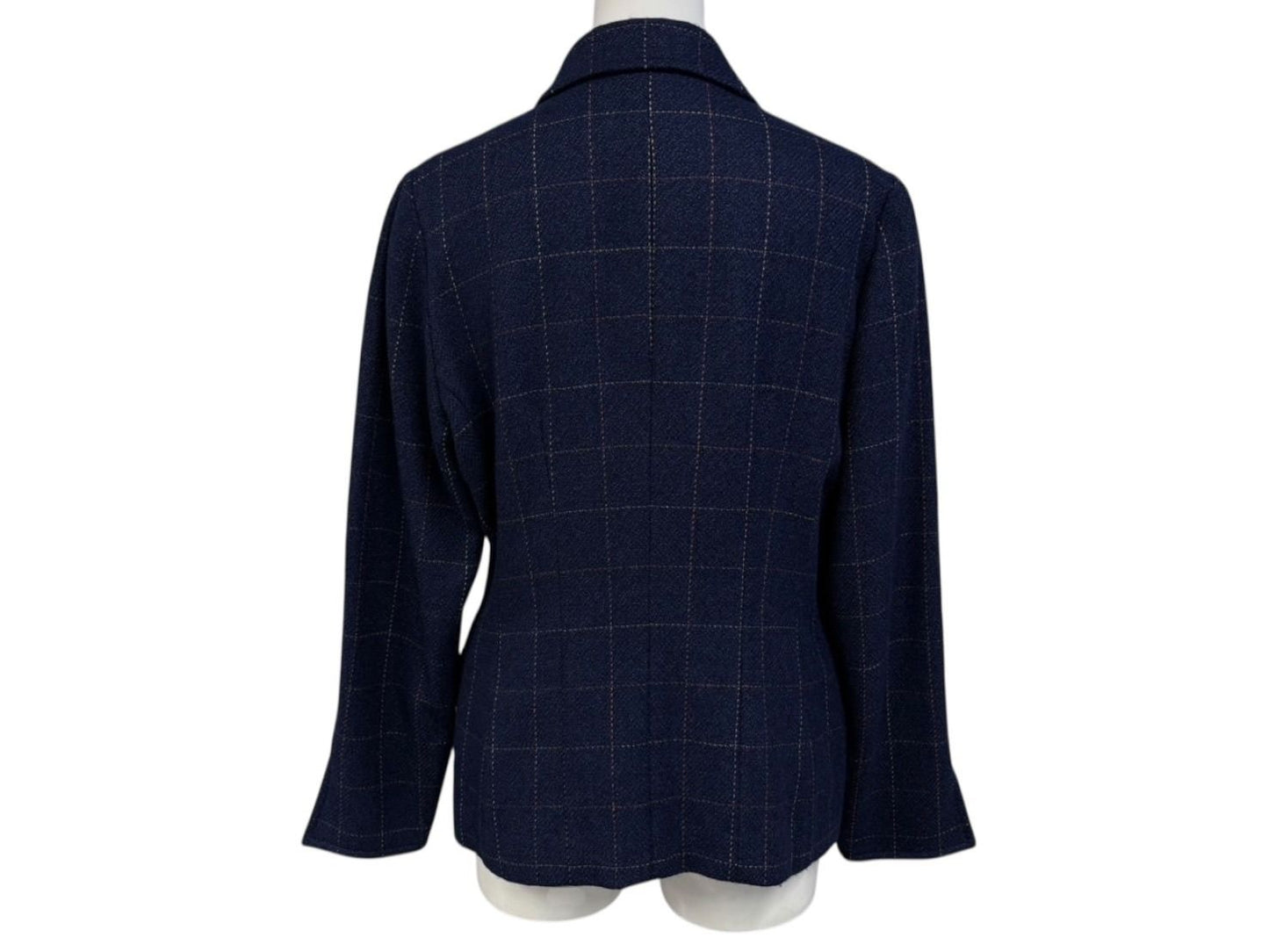 Dior Sports Plaid Wool Jacket Navy M — view 2