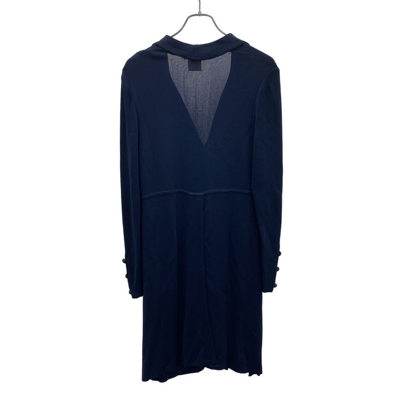 CELINE Vintage Rayon Long Jacket Coat Navy- 38