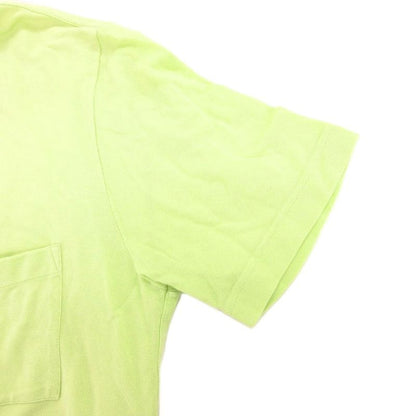 HERMES Polo Shirt Short Sleeve Pique Chest Pocket XL Yellow Green JS • GY18