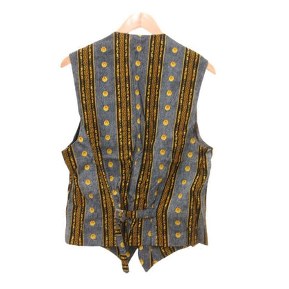 VERSACE Classic VERSACE Classic Vest Stripe Print All Over Pattern Blue Blue