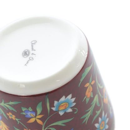 HERMES Chevaldriango Cup Pottery Set Of 2 Bold Green YO29 • SH • OH
