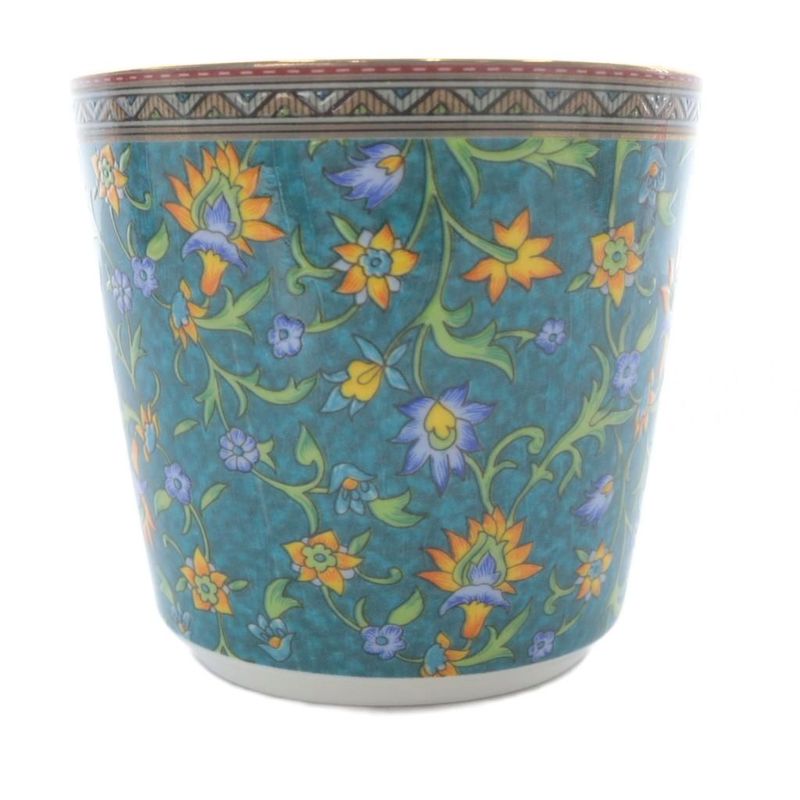 HERMES Chevaldriango Cup Pottery Set Of 2 Bold Green YO29 • SH • OH
