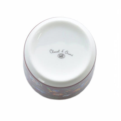 HERMES Chevaldriango Cup Pottery Set Of 2 Bold Green YO29 • SH • OH