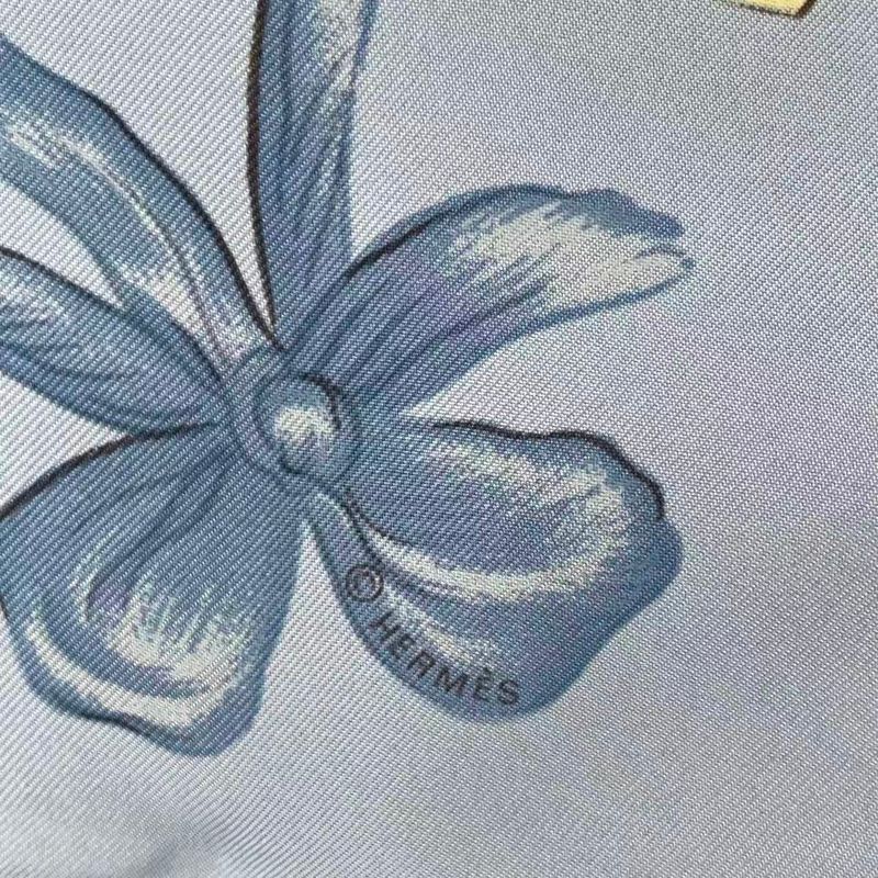 HERMES Carre 90 La Dance Ballet Dancer Ballerina Scarf Silk Blue