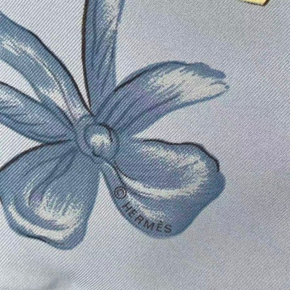 HERMES Carre 90 La Dance Ballet Dancer Ballerina Scarf Silk Blue