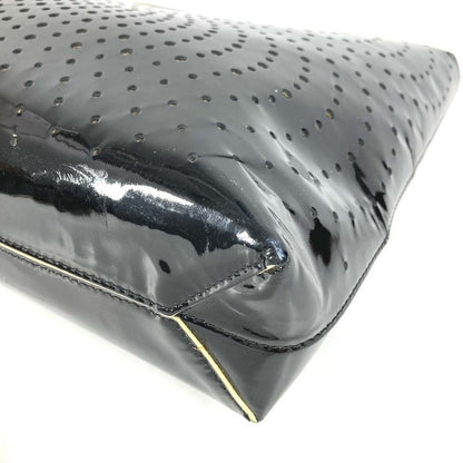 CHANEL Handbag Punching CC Coco Mark Logo Enamel Black
