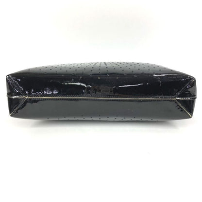 CHANEL Handbag Punching CC Coco Mark Logo Enamel Black