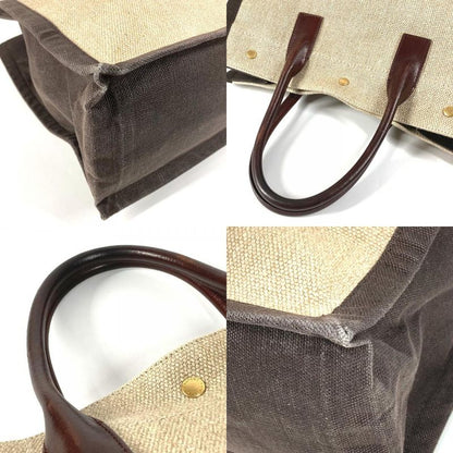 Saint Laurent Paris Handbag Noe Rive Gauche 631682 Linen Brown