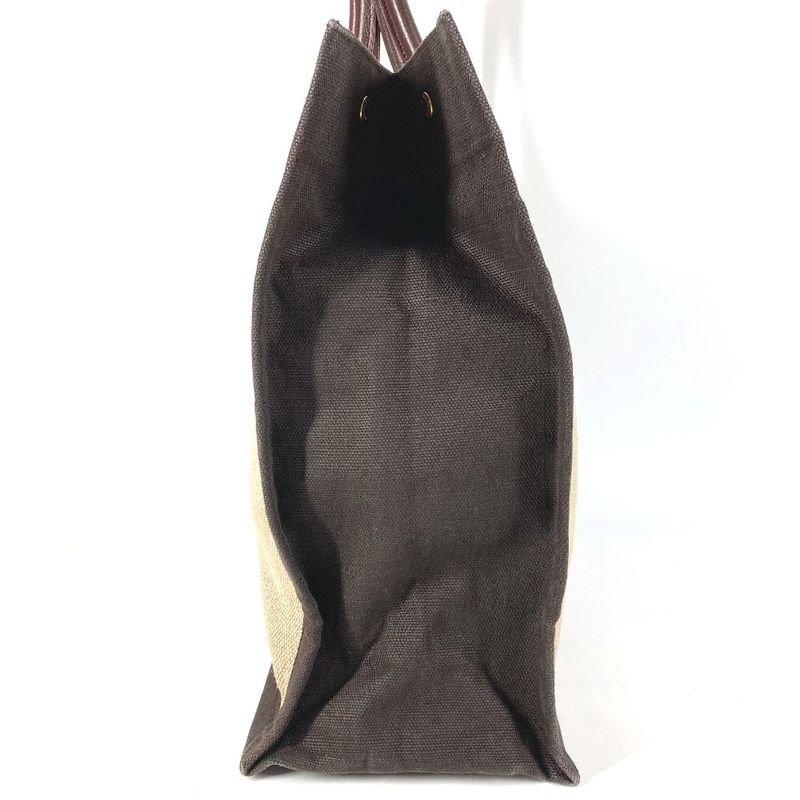 Saint Laurent Paris Handbag Noe Rive Gauche 631682 Linen Brown