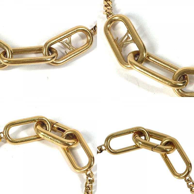 Louis Vuitton Necklace Collier Signature Chain Necklace M00324 Metal Gold