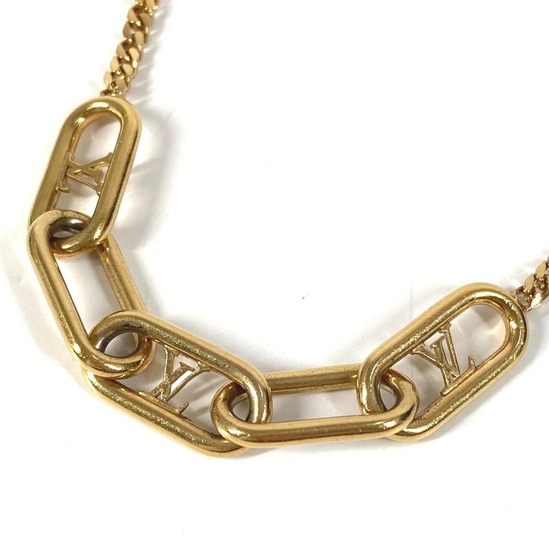 Louis Vuitton Necklace Collier Signature Chain Necklace M00324 Metal Gold