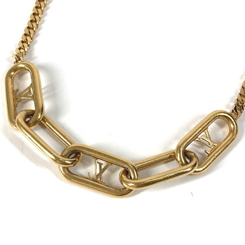 Louis Vuitton Necklace Collier Signature Chain Necklace M00324 Metal Gold