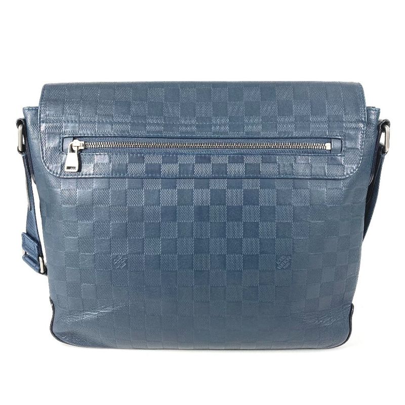 Louis Vuitton Shoulder Bag District PM N41285 Damier Infini Leather Navy