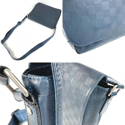 Louis Vuitton Shoulder Bag District PM N41285 Damier Infini Leather Navy