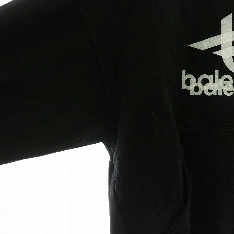 BALENCIAGA 23AW Layered Faded Hoodie Tag Parka Sweat Hoodie Pullover Long