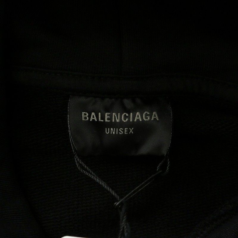 BALENCIAGA 23AW Layered Faded Hoodie Tag Parka Sweat Hoodie Pullover Long