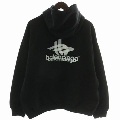 BALENCIAGA 23AW Layered Faded Hoodie Tag Parka Sweat Hoodie Pullover Long