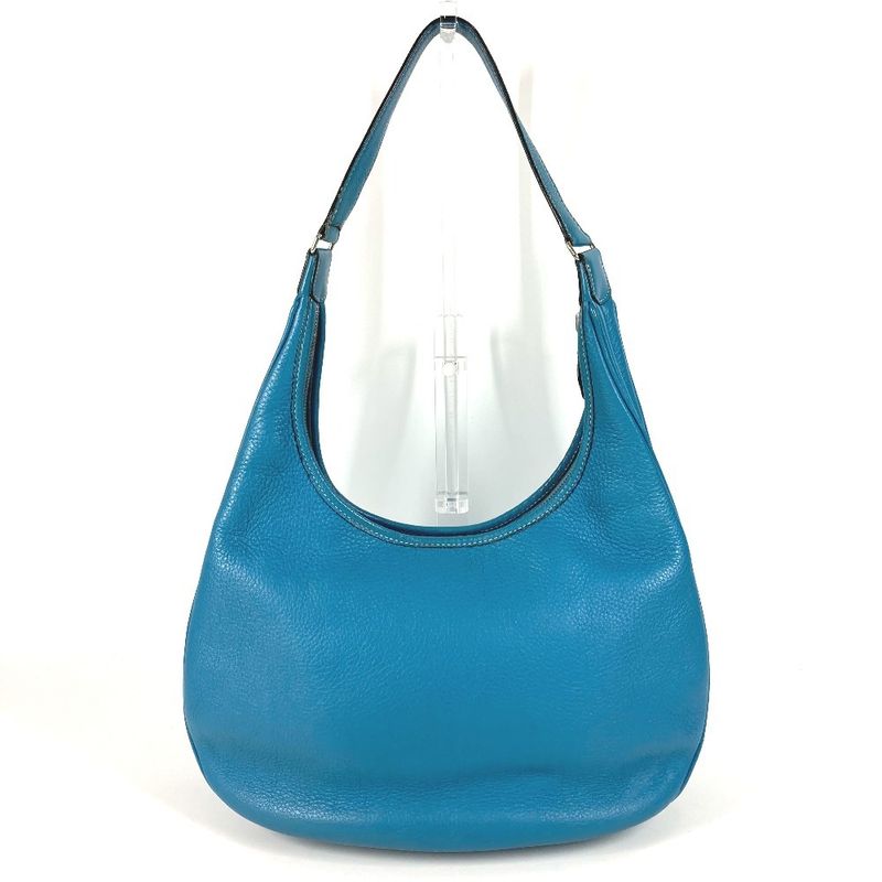 HERMES Shoulder Bag Gao Togo Blue Jean Blue