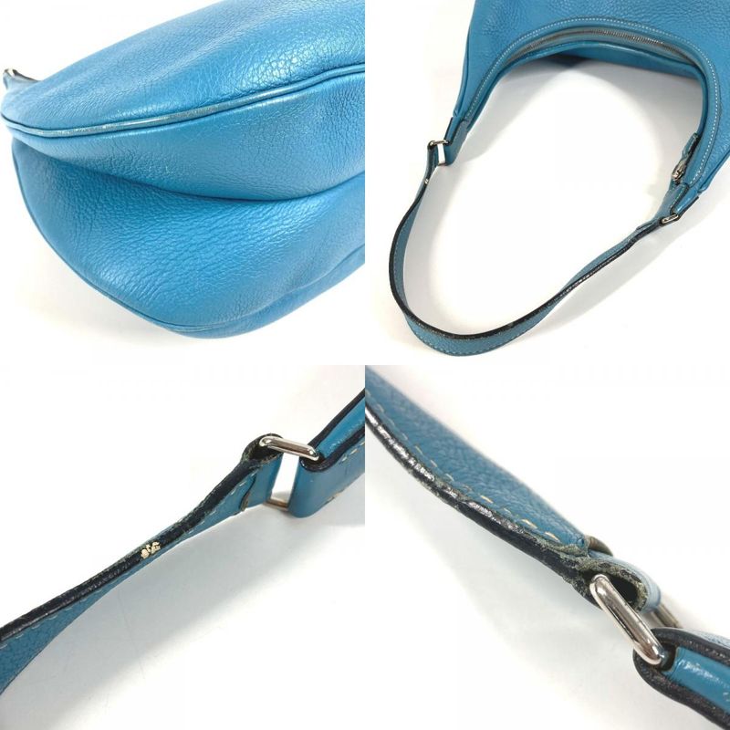 HERMES Shoulder Bag Gao Togo Blue Jean Blue