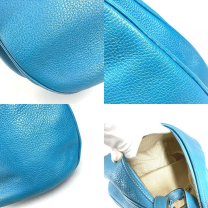 HERMES Shoulder Bag Gao Togo Blue Jean Blue