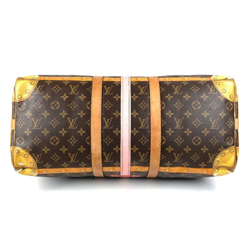Louis Vuitton Boston Bag Keepall Bandouliere 50 M43613 Monogram Canvas Brown