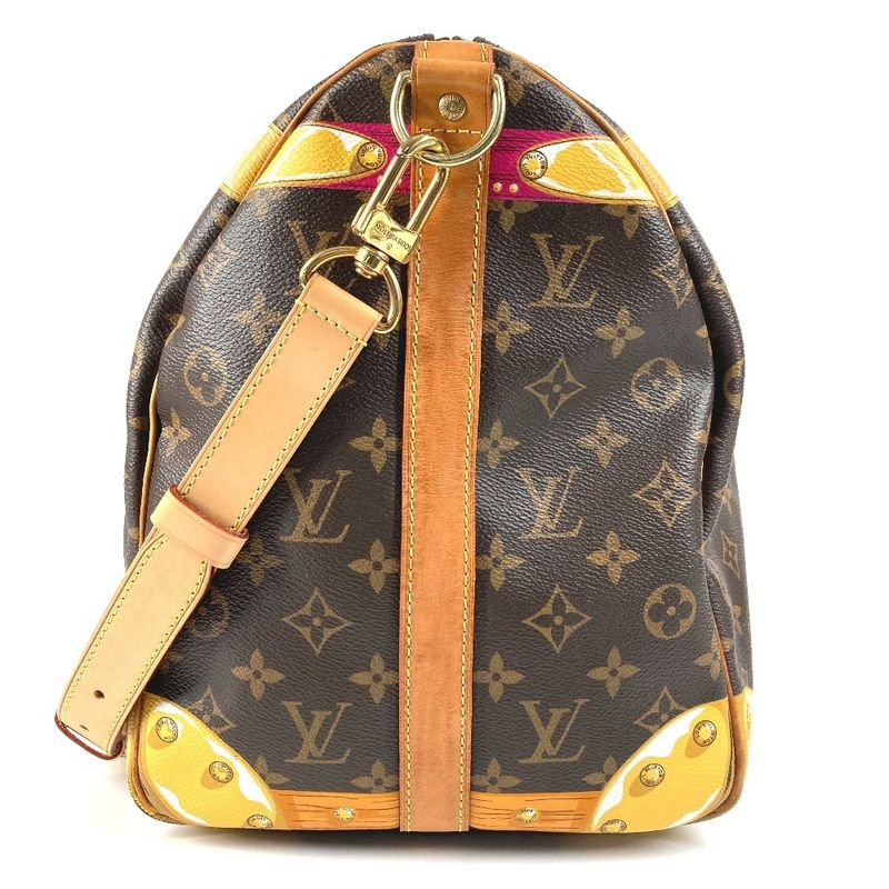 Louis Vuitton Boston Bag Keepall Bandouliere 50 M43613 Monogram Canvas Brown