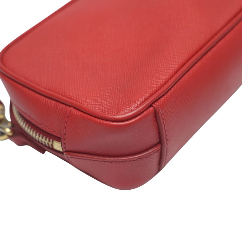 PRADA 1n1674 Camera Shoulder Bag Vitello Phoenix Shoulder Bag PRADA Red