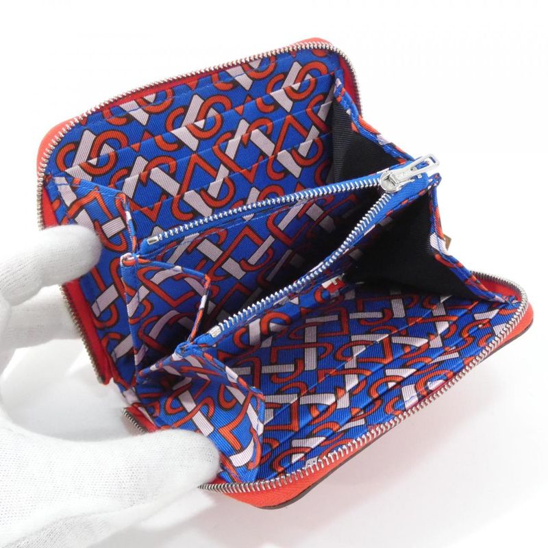 HERMES Coeur ET Rubans Silk In Compact 087112ck Wallet