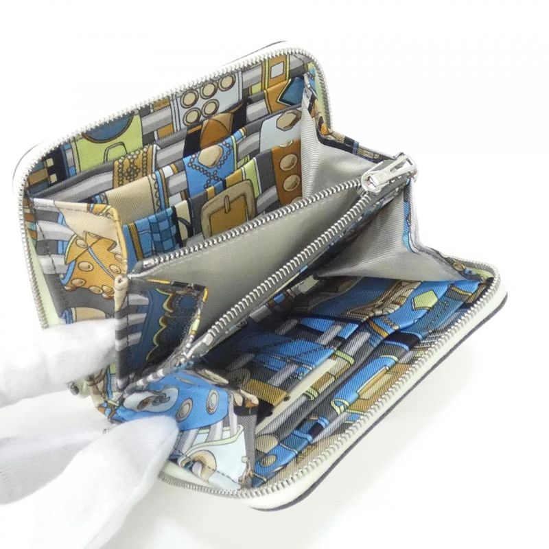 HERMES Collier DE Chien Silk In Compact 067389ck Wallet