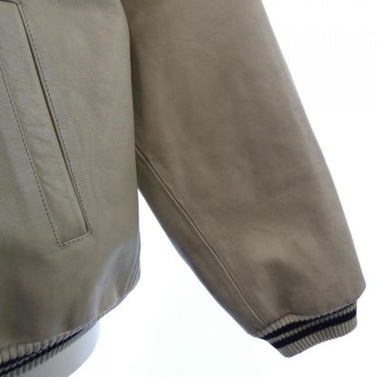 PRADA Patched Leather Bomber Jacket 58a190 SOOO 15Y0 Leather Jacket