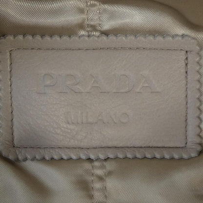 PRADA Patched Leather Bomber Jacket 58a190 SOOO 15Y0 Leather Jacket