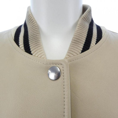 PRADA Patched Leather Bomber Jacket 58a190 SOOO 15Y0 Leather Jacket