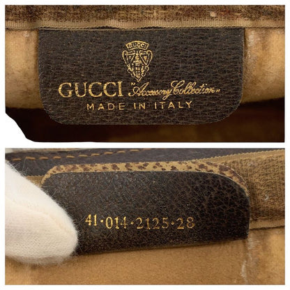 GUCCI Vintage Sherry Line Old GUCCI Beige GG Supreme Canvas Clutch Bag Second