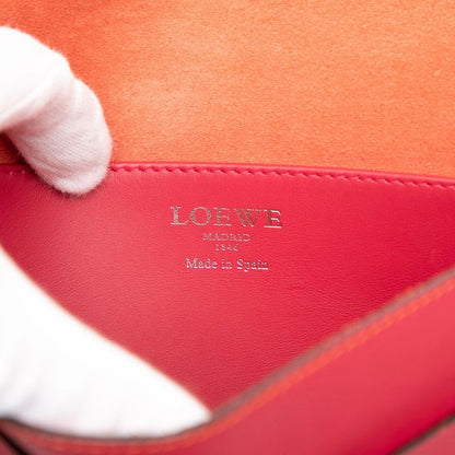LOEWE Anagram Ines Crossbody Shoulder Bag Pink Orange Leather Women's LOEWE