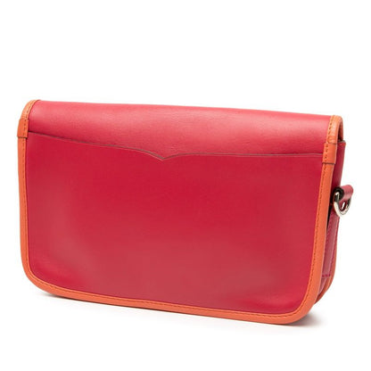 LOEWE Anagram Ines Crossbody Shoulder Bag Pink Orange Leather Women's LOEWE