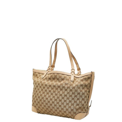 GUCCI GG Canvas 247209 Beige Brown Canvas Leather Women's GUCCI